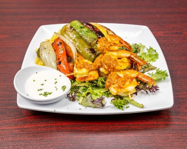 Shrimp kabob.