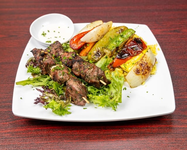 Lamb kabob.