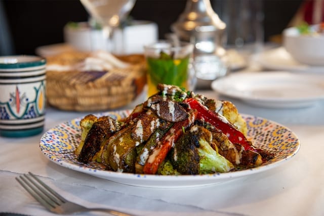 Vegetarian kabob.