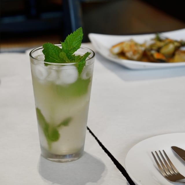 Freshly squeezed mint lemonade.