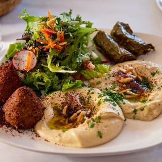 Grape leaves and Falafel combo