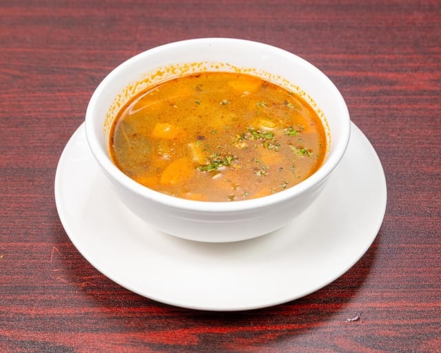 Chicken vegetable soup.