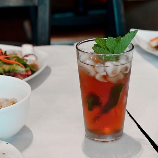 Iced Moroccan mint tea.